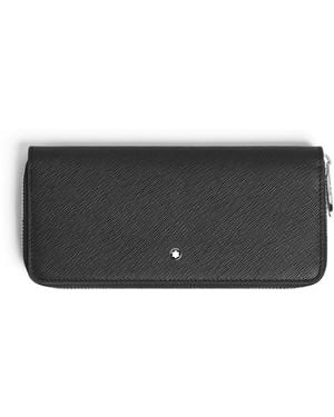 Montblanc Cartera para 8 Tarjetas con Cremallera de Piel Sartorial - Negro