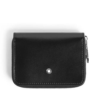 Montblanc Mini-Brieftasche 2 cc mit Reißverschluss aus Meisterstück Leder - Schwarz