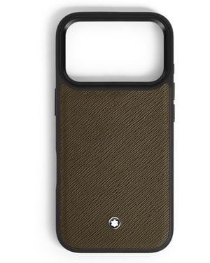 Montblanc Schutzhülle für iPhone 17 Pro aus hochwertigem Leder - Grün