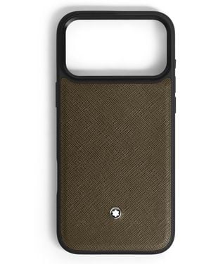 Montblanc Schutzhülle für iPhone 17 Pro Max aus hochwertigem Leder - Grün