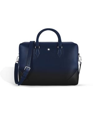 Montblanc Mittelgroße Schreibmappe aus Meisterstück Sfumato-Leder - Blau