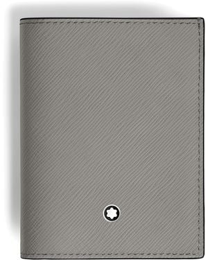 Montblanc Mini Brieftasche 4 cc aus Sartorial Leder - Grau