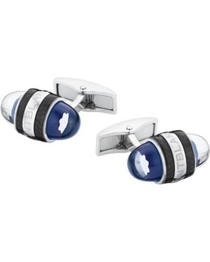 Montblanc StarWalker Manschettenknöpfe aus Edelstahl und Lack - Blau