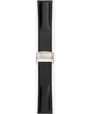 Montblanc Bracelet En Cuir Noir