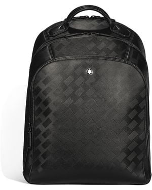 Montblanc Mochila Mediana con 3 Compartimentos de Piel Extreme - Negro