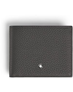 Montblanc Cartera para 6 Tarjetas de Piel Grain - Gris