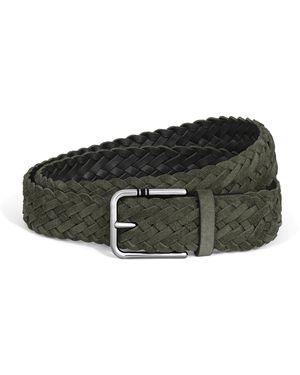 Montblanc Cinturón de Ante de 35 mm con Hebilla Cuadrada Meisterstück L - Negro