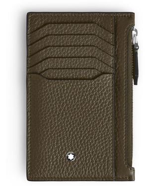Montblanc Kartenetui 8 cc mit Reißverschluss aus Grain Leder - Grün