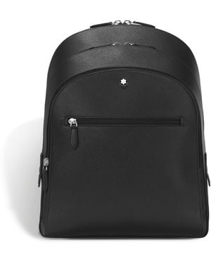 Montblanc Mittelgroßer Rucksack mit 3 Fächern aus Sartorial Leder - Schwarz
