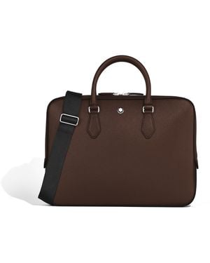 Montblanc Flache Schreibmappe aus Sartorial Leder - Braun
