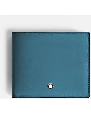 Montblanc Soft Trio Schmale Brieftasche 4cc - Blau