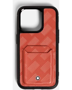 Montblanc Extreme 3.0 Funda Rígida Apple Iphone 16 pro Max Para 2 tarjetas De Crédito - Naranja