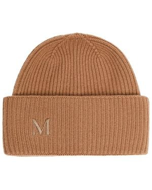 Max Mara Ribbed Cashmere Hat - Brown