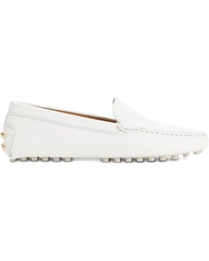 Tod's Gommino 22L Leather Loafers - White