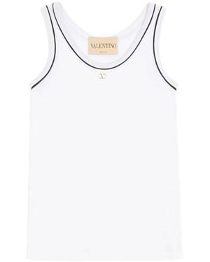 Valentino Garavani Cotton Jersey Top - White
