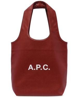 A.P.C. Ninon Small Tote Bags - Red