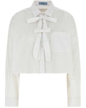 Prada Bow-Detail Shirt - White