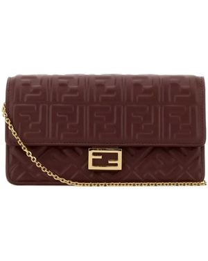 Fendi Wallet On Chain Baguette - Purple