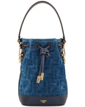 Fendi Mon Tresor Mini Bucket Bag - Blue