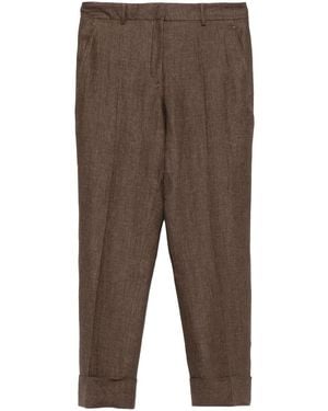 Incotex Regular Fit Linen Pants - Grey