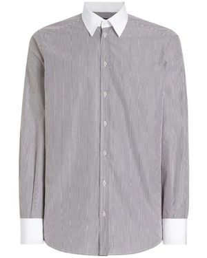 Dolce & Gabbana Camicia A Righe - Grigio