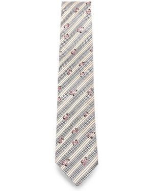 Dries Van Noten Tie 102 Q.4902 M.W.Tie Ecr - White