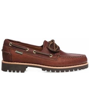 Sebago Ranger Artisan Momoth Loafers In Hammered Leather - Brown