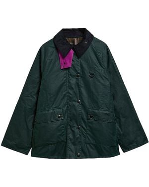 Barbour Paul Smith Loves : Long Waxed Spey Jacket - Green