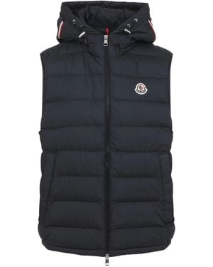 Moncler Marseillan Hooded Down Gilet - Blue