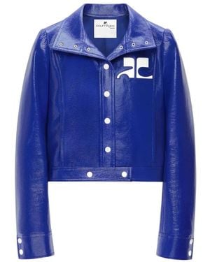 Courreges Re-Edition Vinyl Jacket - Blue