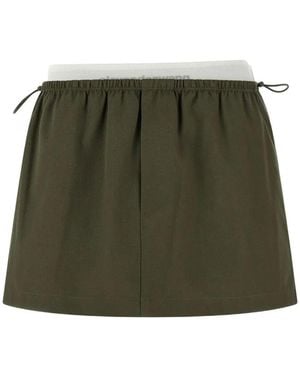 Alexander Wang Double-Layer Elastic-Waistband Skirt - Green
