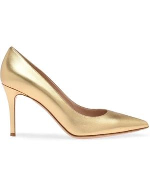 Gianvito Rossi Gianvito 85 Nappa Leather Pumps - Natural