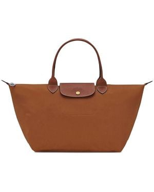 Longchamp Borsa Con Manico Le Pliage Original Cognac - Marrone