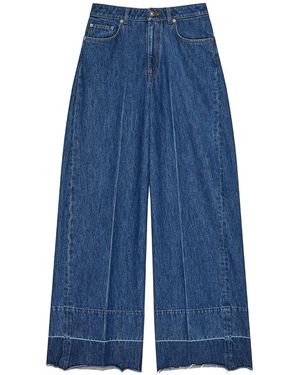 Givenchy 5 Pockets Wide-Leg Jeans - Blue