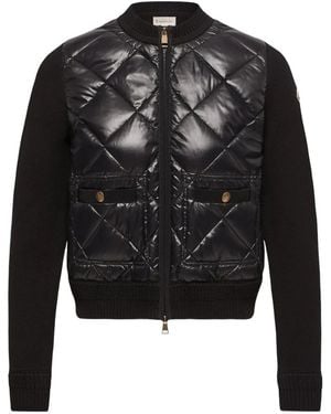 Moncler Cotton Padded Cardigan - Black