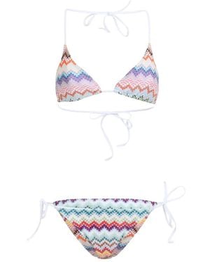 Missoni Triangle Bikini - White