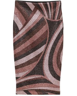 PUCCI Lurex Jersey Skirt - Brown