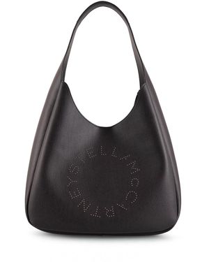 Stella McCartney Borsa Hobo Slouchy Con Logo - Nero