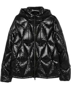 Moose Knuckles Iceberg Quilted Hooded Down Jacket - Black