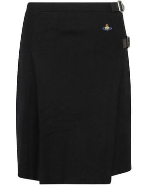 Vivienne Westwood Alex Wool Kilt Skirt - Black