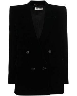 Saint Laurent Abito Corto Doppiopetto - Nero