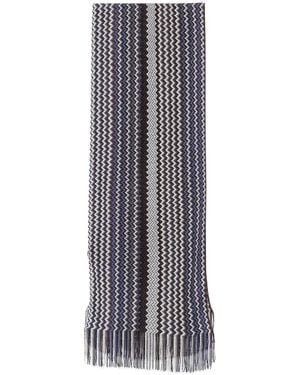 Missoni Zig-Zag Viscose Fringed Scarf - Multicolour