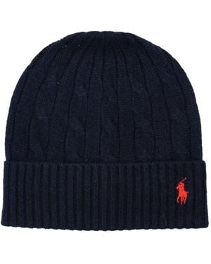 Polo Ralph Lauren Cable Wool-Cashmere Beanie - Blue