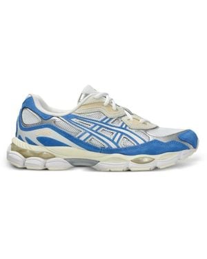 Asics Gel-nyc Mesh And Suede Trainers - Blue