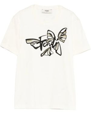 Fendi Nightfly Cotton T-shirt - White