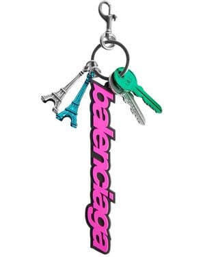 Balenciaga Keyring Biker B Logo - Pink