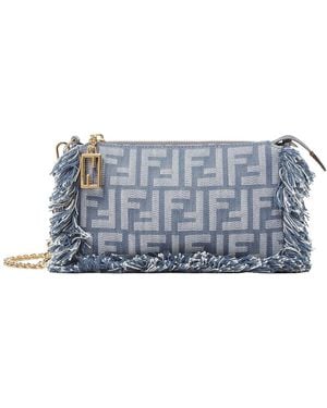 Fendi Baguette Pouch Ff - Grey