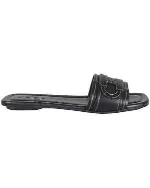 Hogan H685 Flat Sandals - White