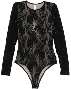 Zimmermann Stretch Lace Bodysuit - Black