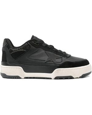 Golden Goose Forty2 Leather Trainers With Suede Inserts - Black